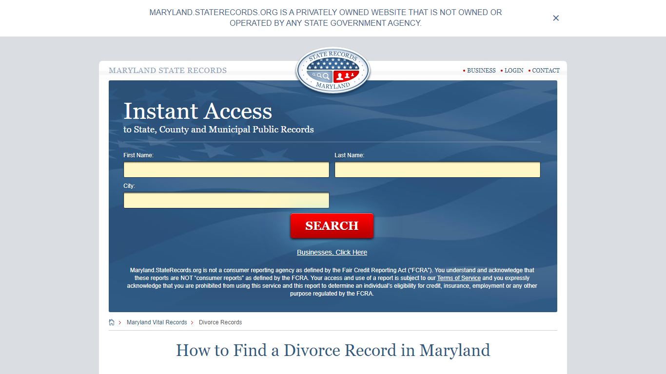How to Find a Divorce Record in Maryland